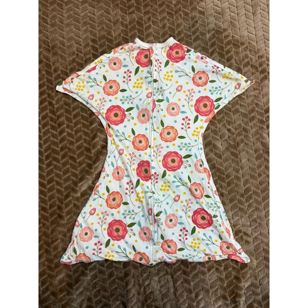 Sleeping Baby Zipadee-Zip Small 4-8 Months Floral Swaddle Transition Sleep Sack